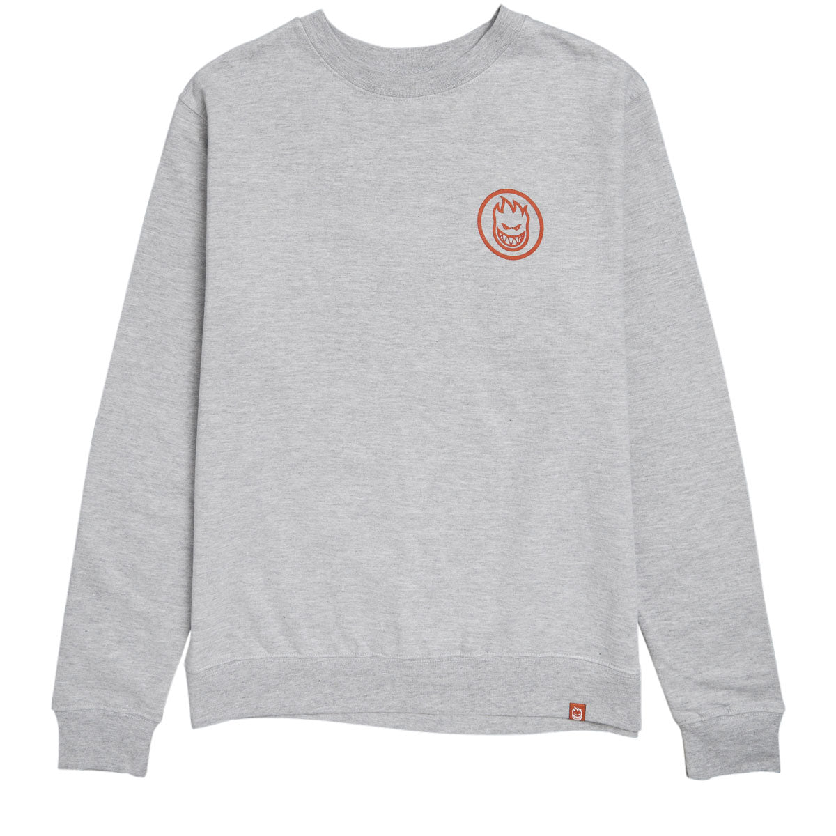 Spitfire Swirled Classic Hoodie - Grey Heather/Red image 2