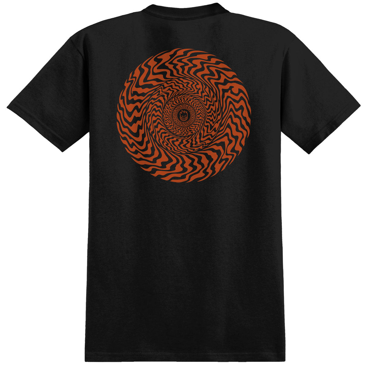 Spitfire Swirled Classic T-Shirt - Black/Burnt Orange image 1