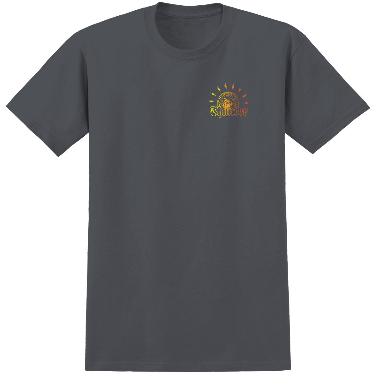 Thunder Electric Eye T-Shirt - Charcoal/Yellow/Orange Fade image 2