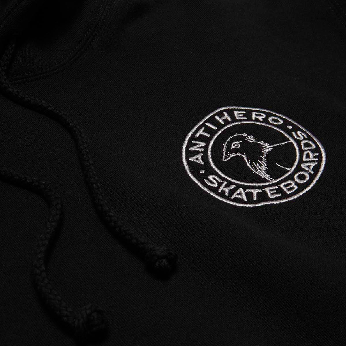 Anti-Hero Basic Pigeon Round Hoodie - Black/Grey image 2