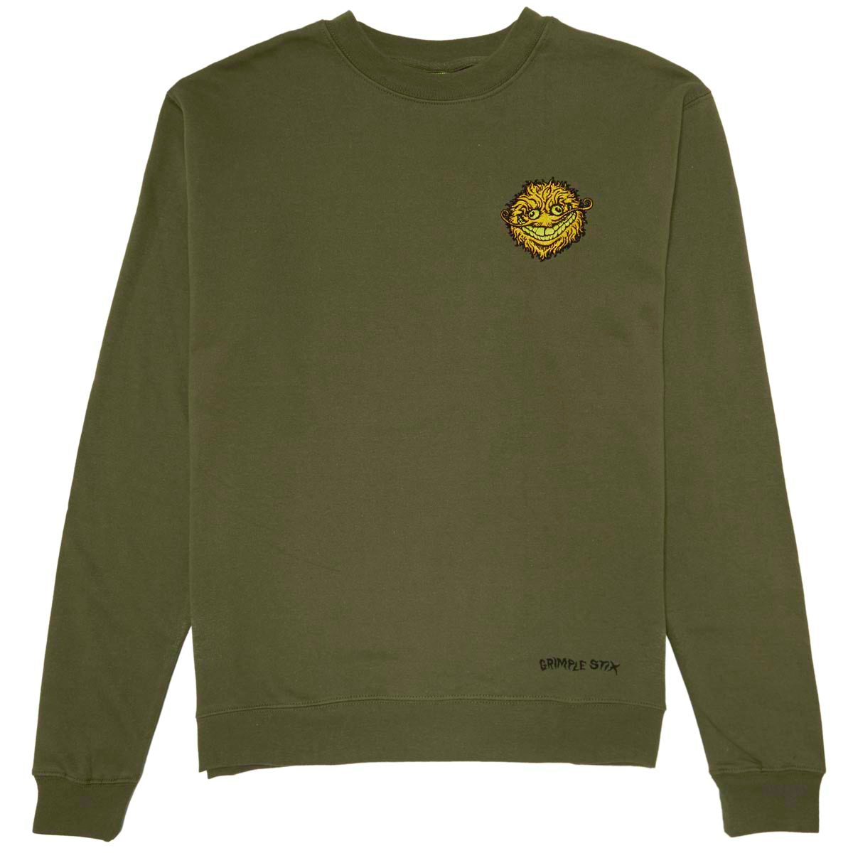 Anti-Hero Grimple Sweatshirt - Army/Orange/Black image 1