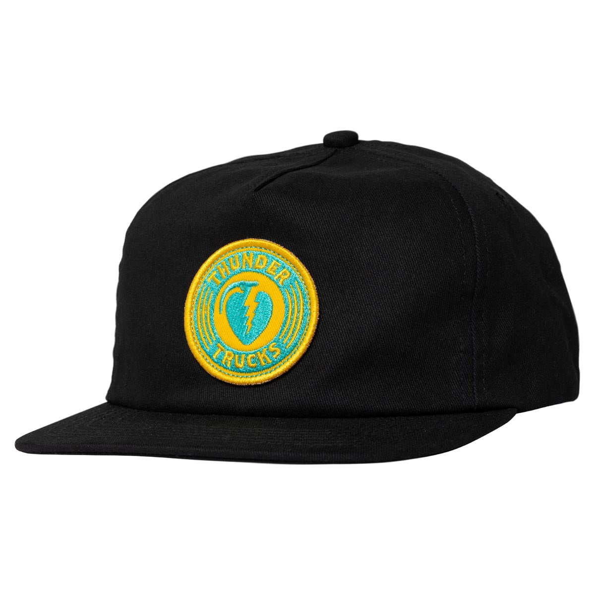 Thunder Charged Grenade Snapback Hat - Black/Teal/Gold image 1