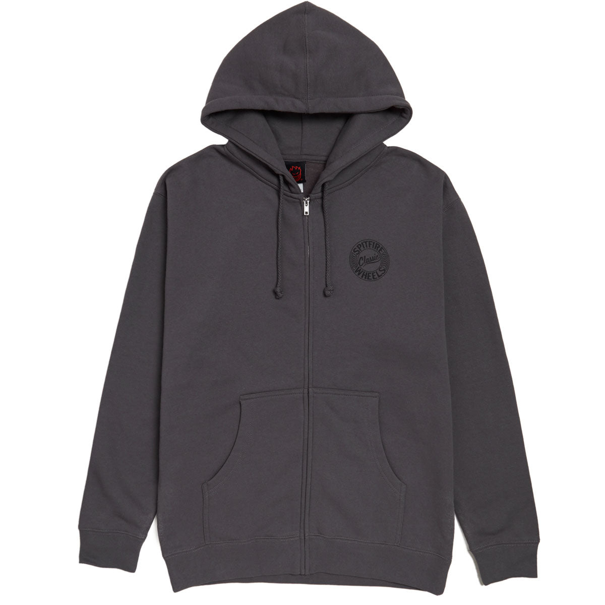 Spitfire Flying Classic Zip Up Hoodie - Charcoal