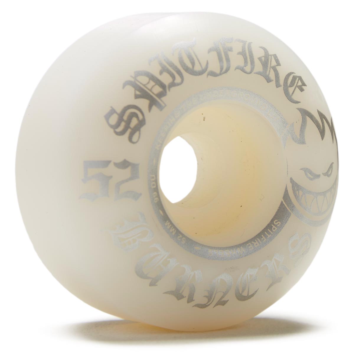 Spitfire 99du Burner Skateboard Wheels - White/Silver - 52mm image 1