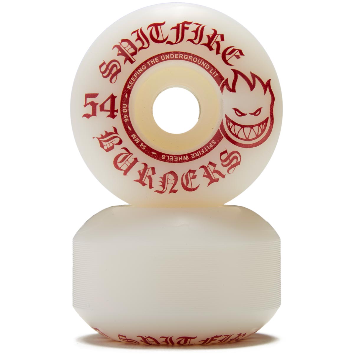 Spitfire 99du Burner Skateboard Wheels - White/Red - 54mm – CCS Spitfire 99du Burner Skateboard Wheels - White/Red - 54mm – CCS