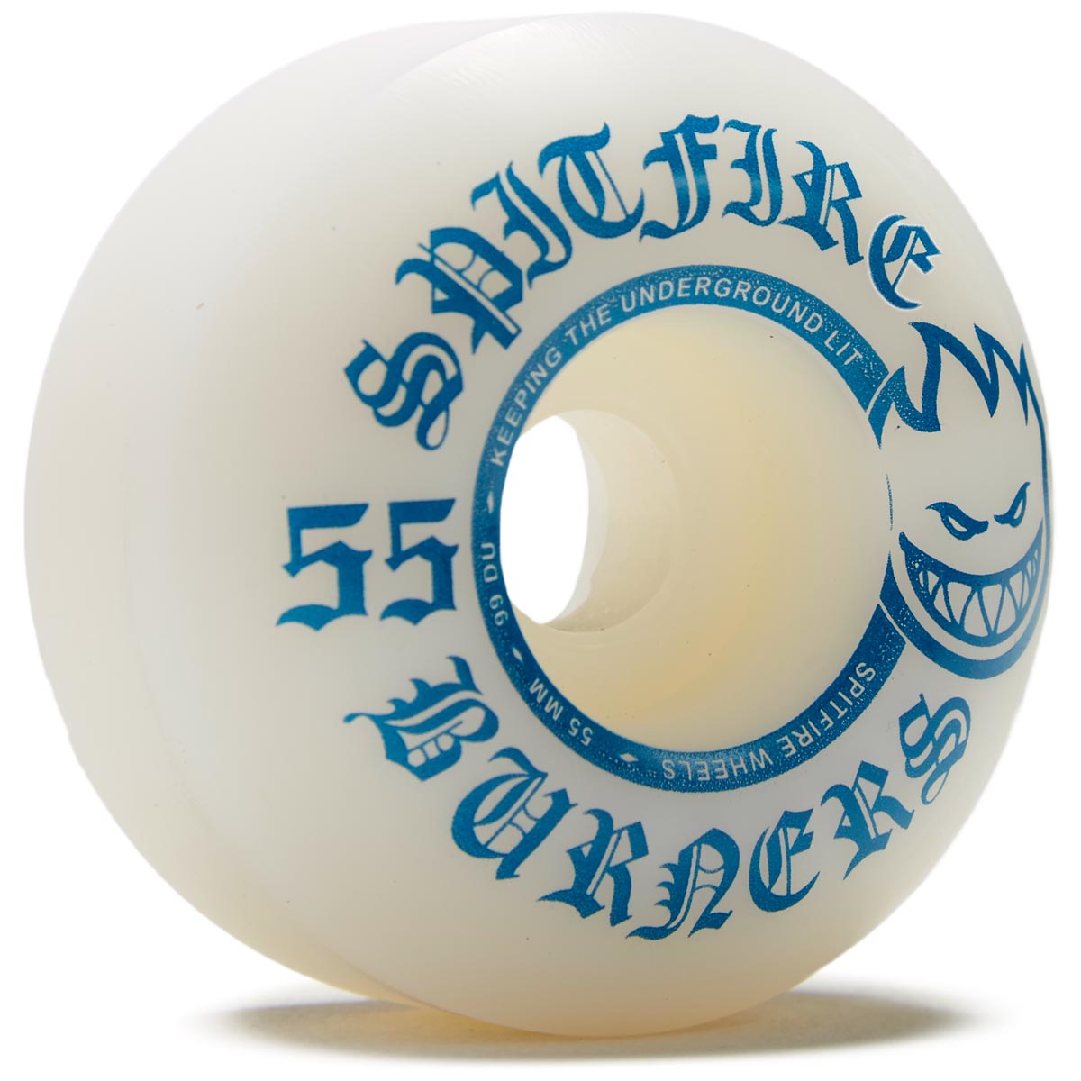 Spitfire 99du Burner Skateboard Wheels - White/Blue - 55mm image 1