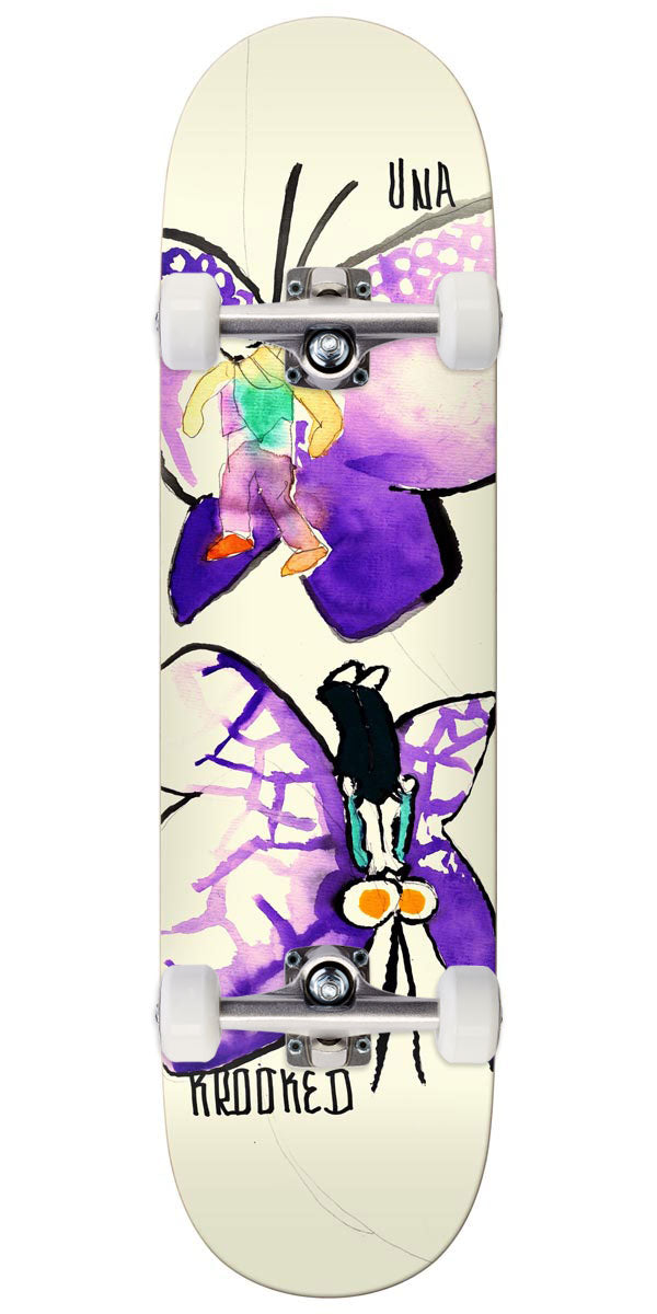 Krooked Una Butterflies Skateboard Complete - 8.28