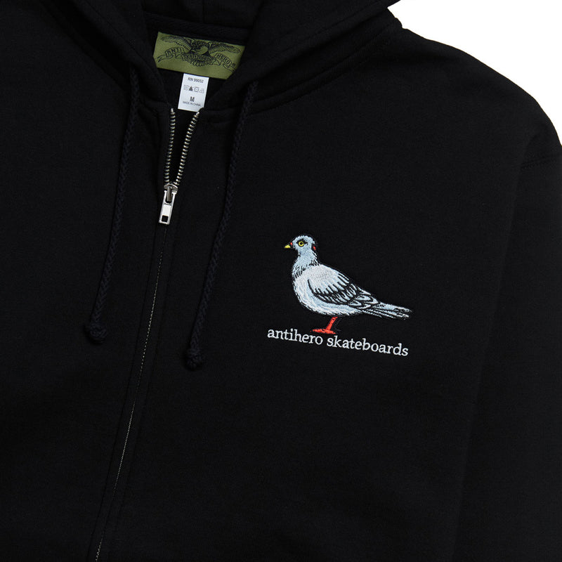 Anti-Hero Lil Pigeon Emb Zip Hoodie - Black/Multi Color