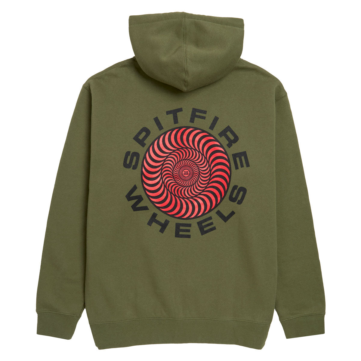 Spitfire Classic '87 Swirl Fill Zip Up Hoodie - Army/Black/Red Prints image 2