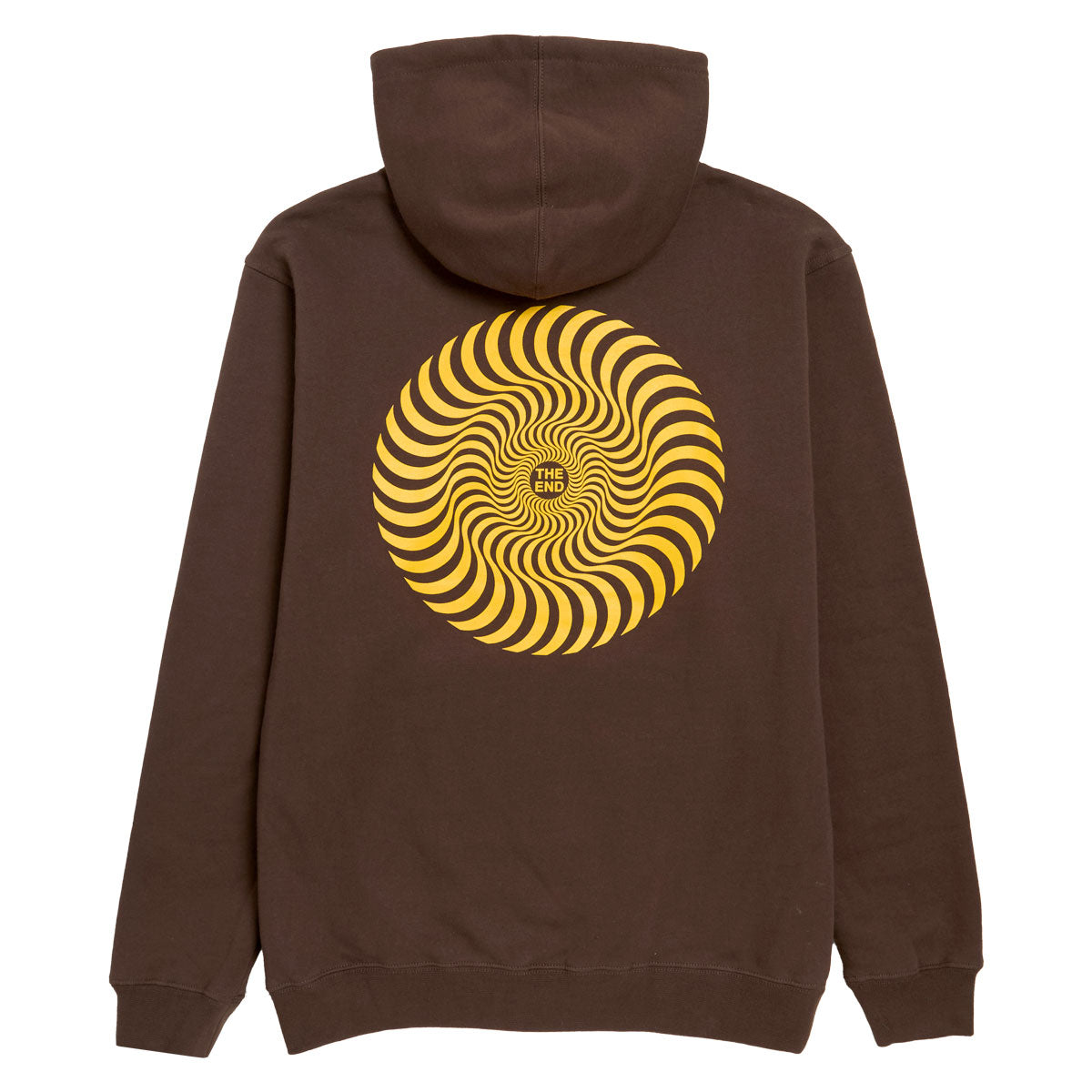 Spitfire Classic Swirl Hoodie - Brown/Gold Prints image 2