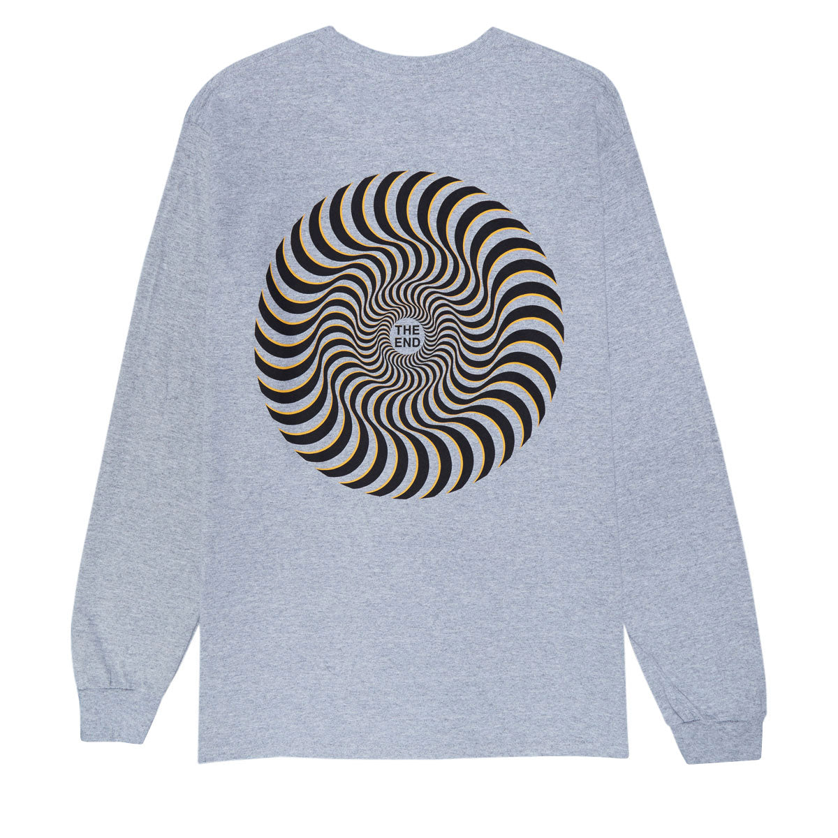 Spitfire Classic Swirl Overlay Long Sleeve T-Shirt - Sport Grey/Black/Yellow Prints image 1