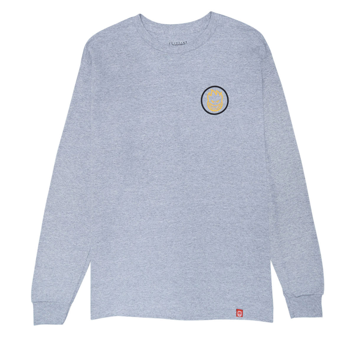Spitfire Classic Swirl Overlay Long Sleeve T-Shirt - Sport Grey/Black/Yellow Prints image 2