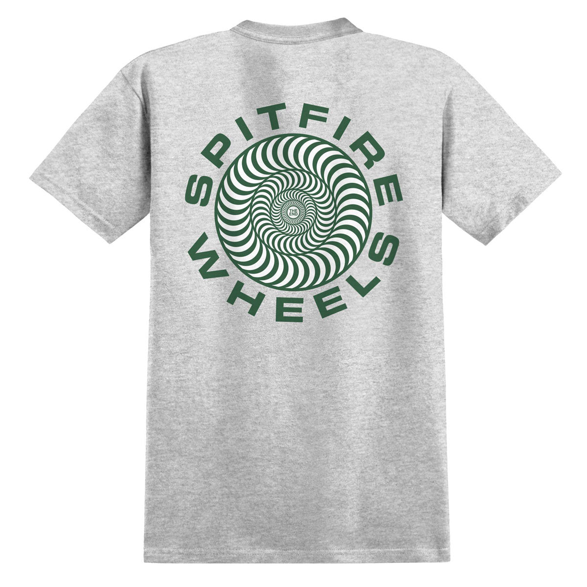 Spitfire Classic '87 Swirl Fill T-Shirt - Ash Grey/Dark Green/White Prints image 1