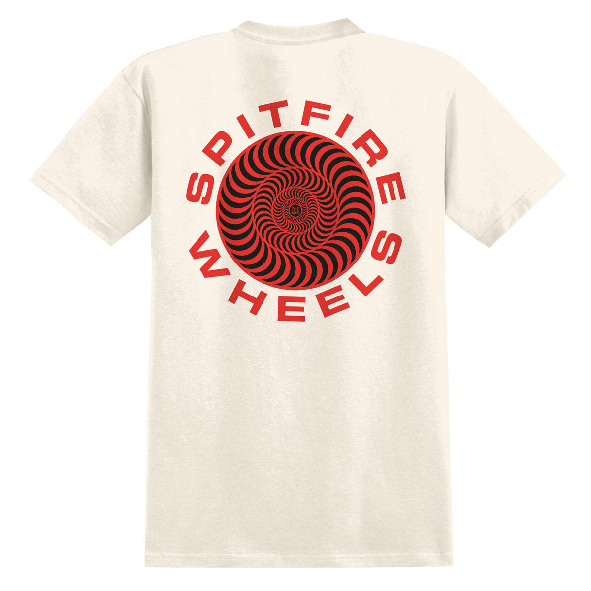 Spitfire Classic '87 Swirl Fill T-Shirt - Cream/Red/Black Prints image 1