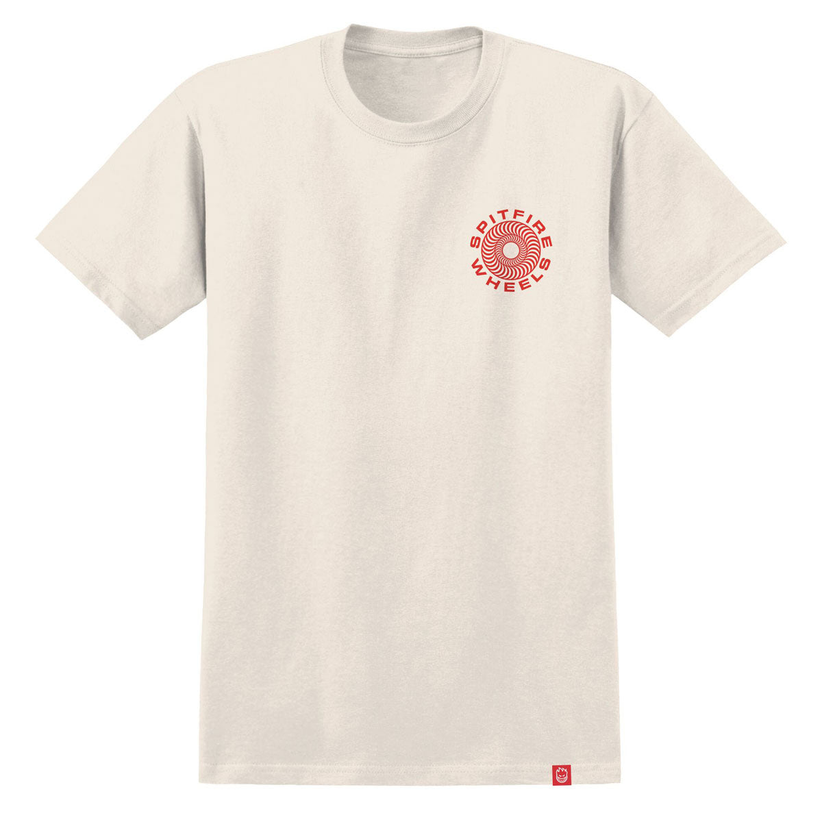 Spitfire Classic '87 Swirl Fill T-Shirt - Cream/Red/Black Prints image 2