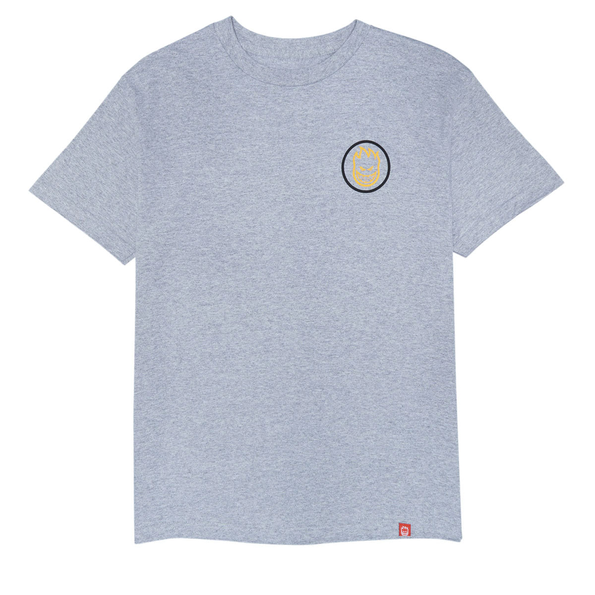Spitfire Classic Swirl Overlay T-Shirt - Heather Grey/Black/Gold Prints image 2