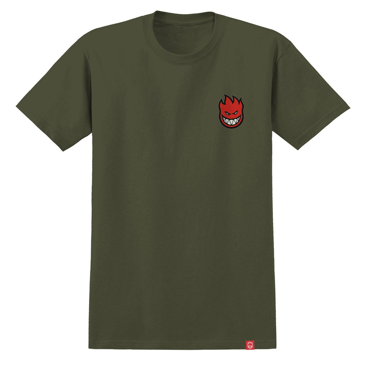 Spitfire Lil Bighead Fill T-Shirt - Military Green/Red/Black/White Print image 1