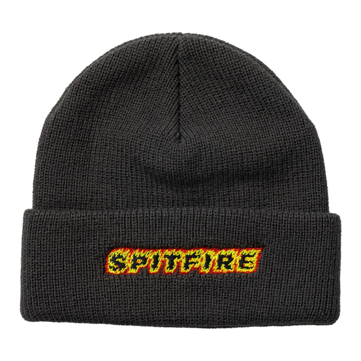 Spitfire Flames Script Beanie - Charcoal image 1