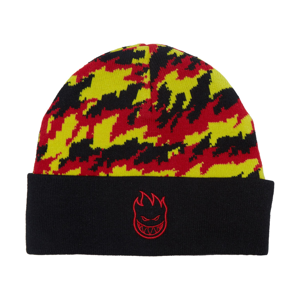 Spitfire Bighead Flame Beanie - Black/Red/Yellow image 1