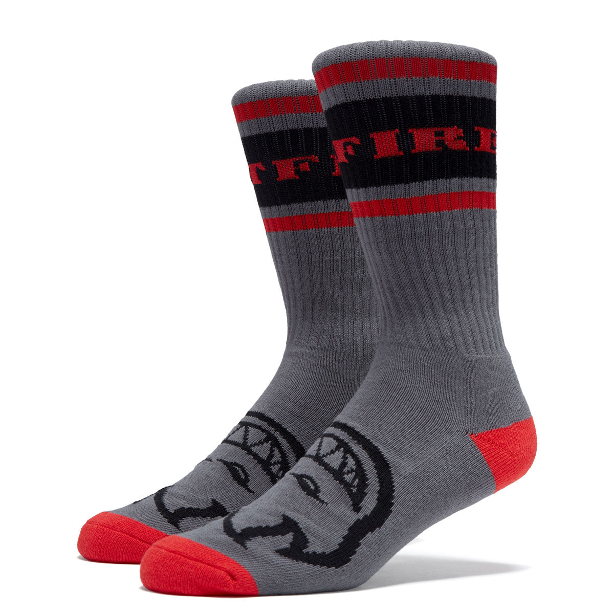Spitfire Classic '87 Bighead Socks - Charcoal/Red/Black image 1