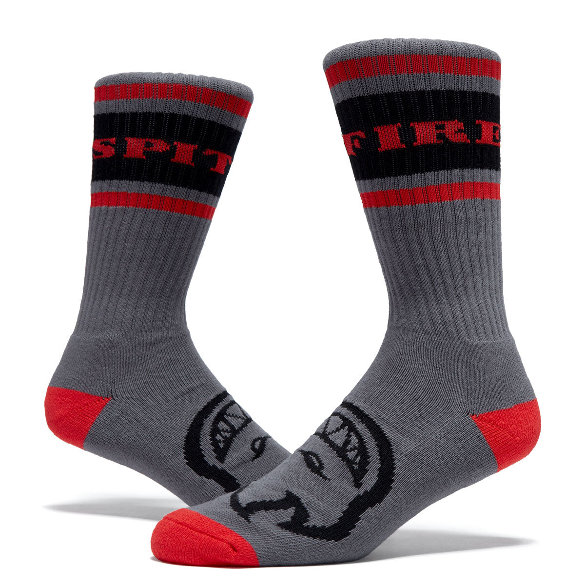 Spitfire Classic '87 Bighead Socks - Charcoal/Red/Black image 2