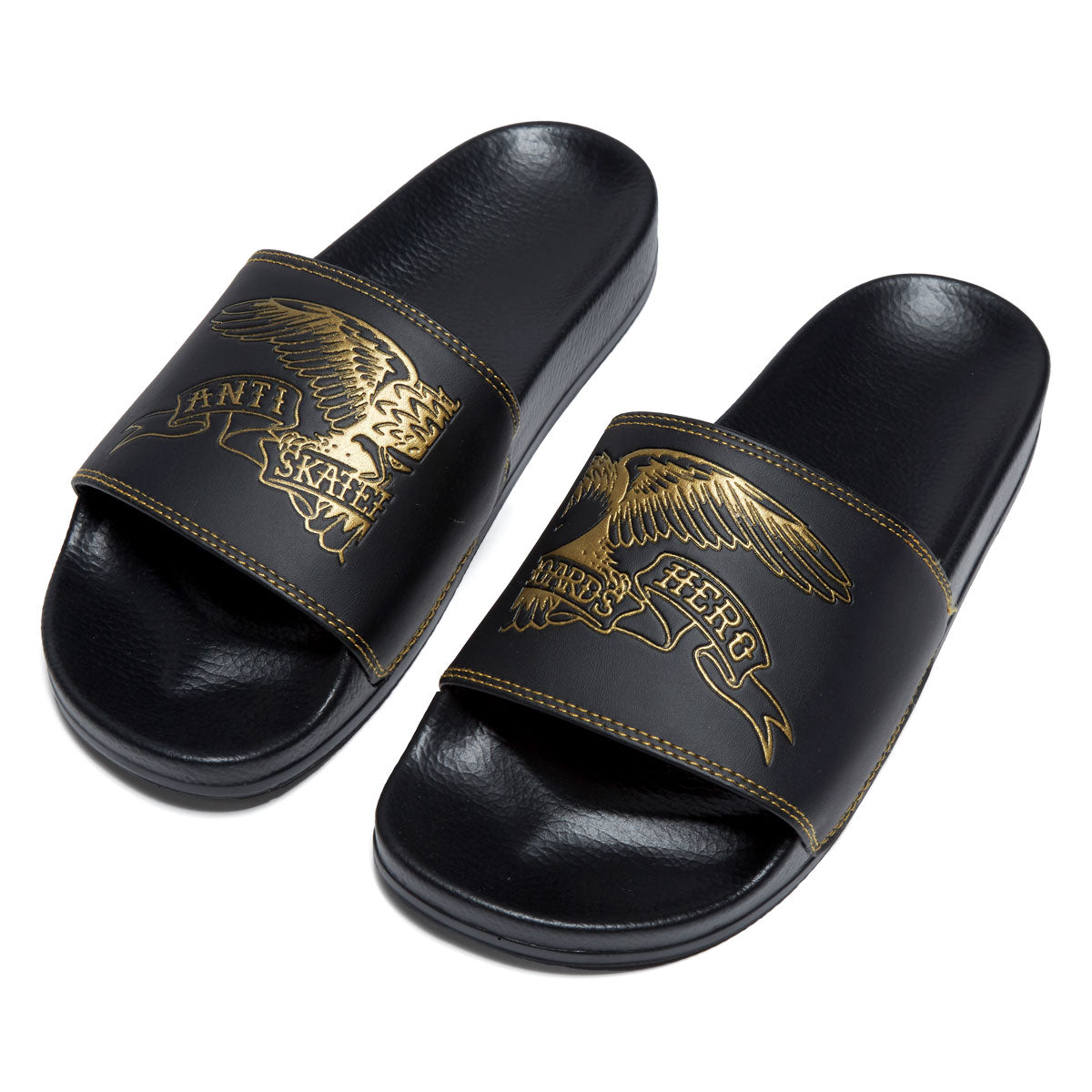 Anti-Hero Basic Eagle Slide Shoes - Black/Gold image 5