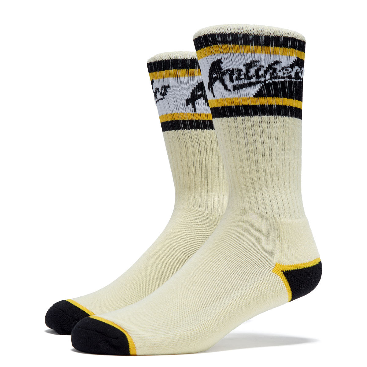 Anti-Hero Scratch Socks - Cream/Yellow/Black image 1