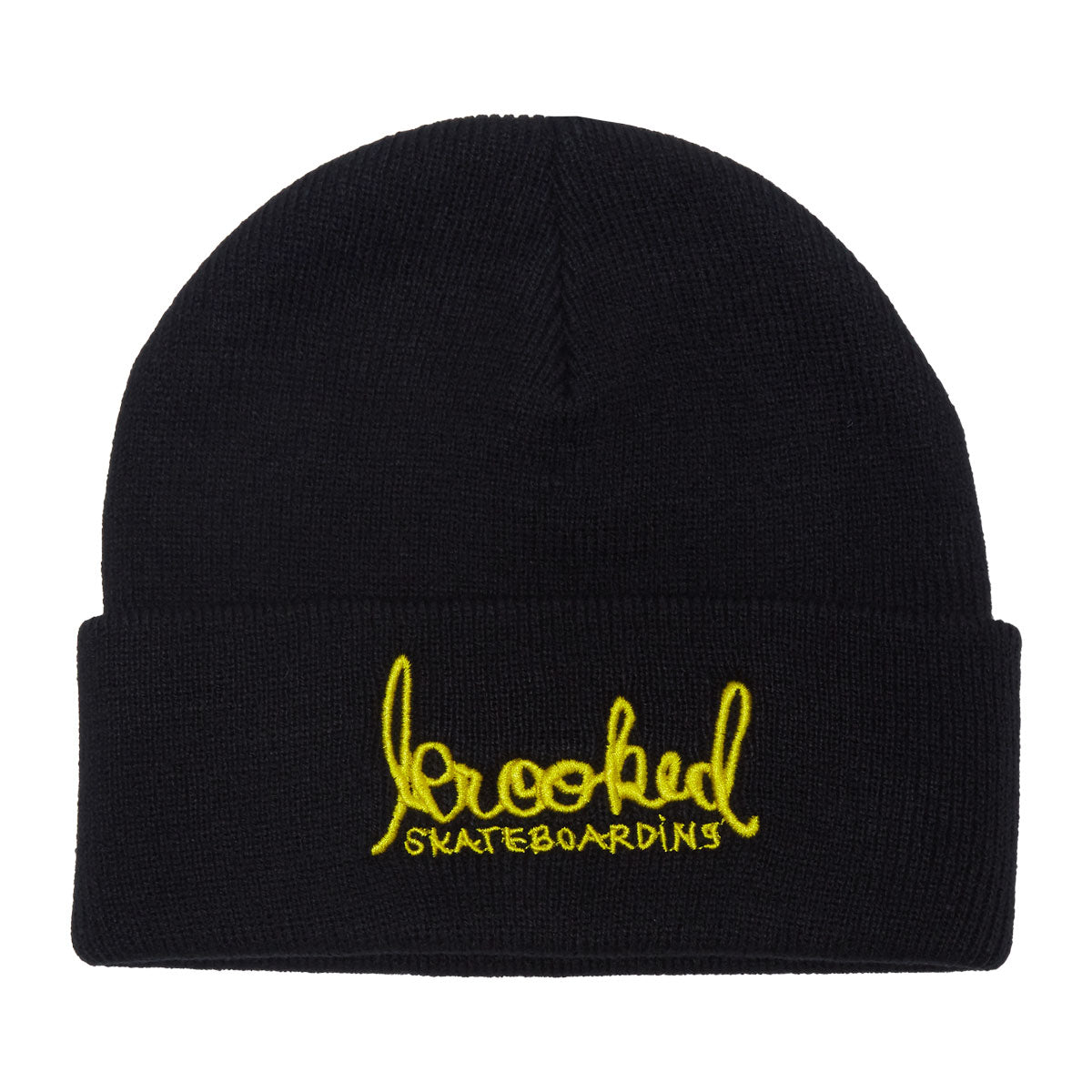 Krooked Skript Beanie - Black/Yellow image 1
