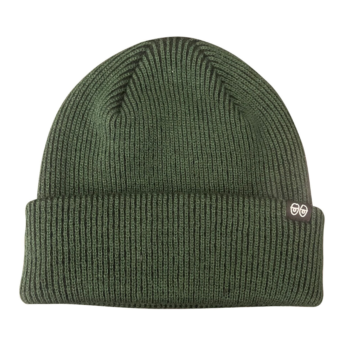 Krooked Eyes Clip Beanie - Dark Green/Black/White image 1