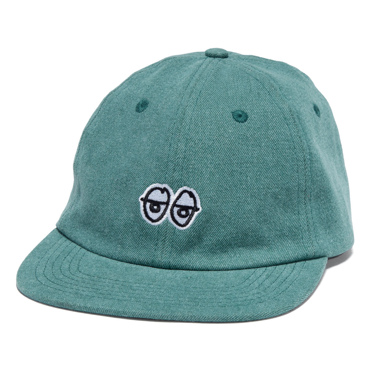 Krooked Eyes Hat - Green Denim image 1