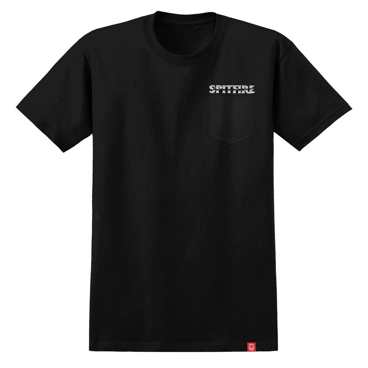 Spitfire Burnout Pocket T-Shirt - Black/Multi Color Prints image 2