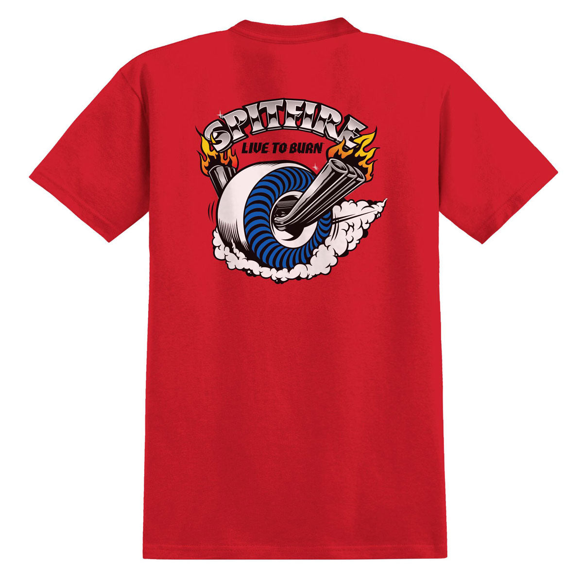 Spitfire Burnout T-Shirt - Red/Multi Color Print image 1