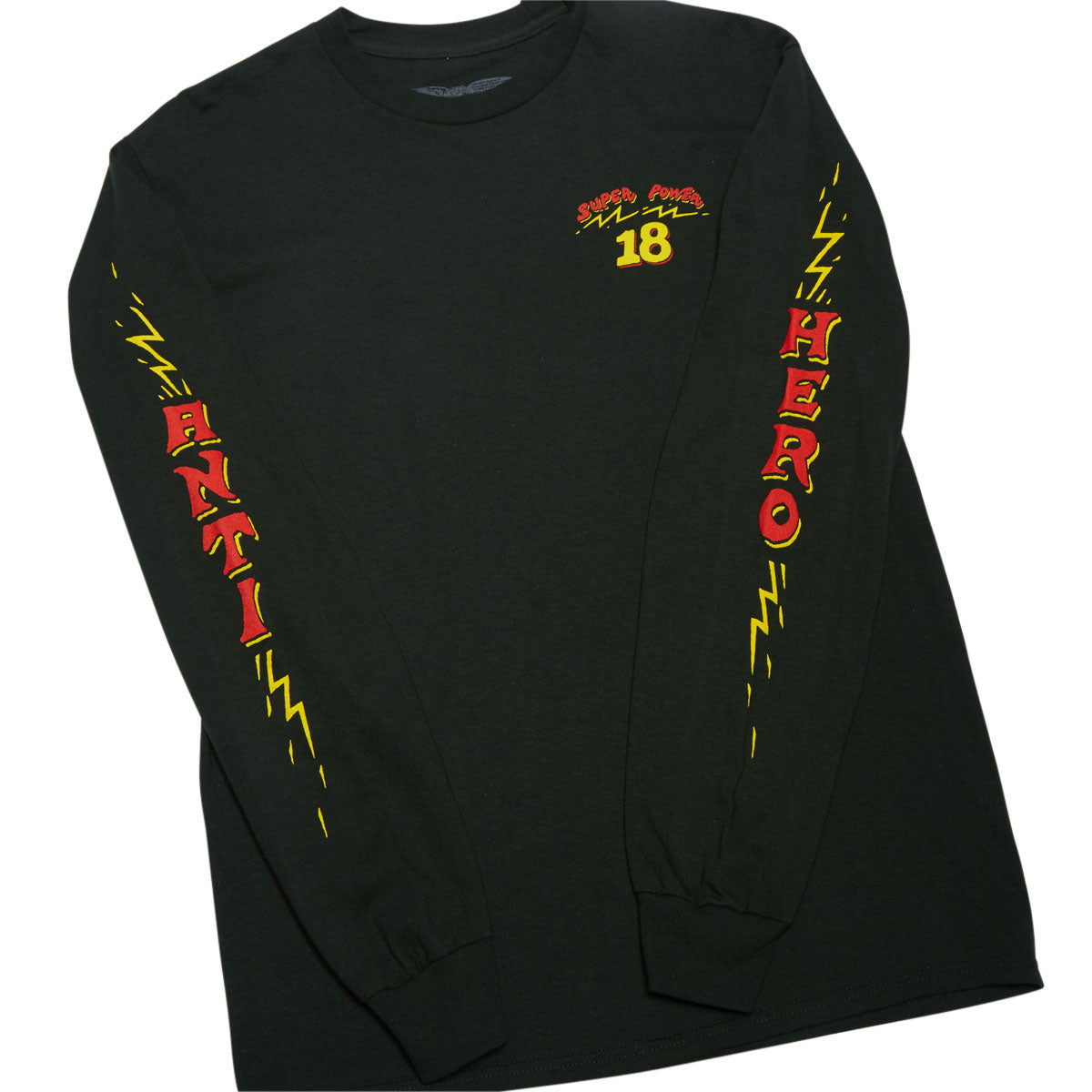 Anti-Hero Superpower18 Long Sleeve T-Shirt - Forest/Yellow/Red Prints image 2