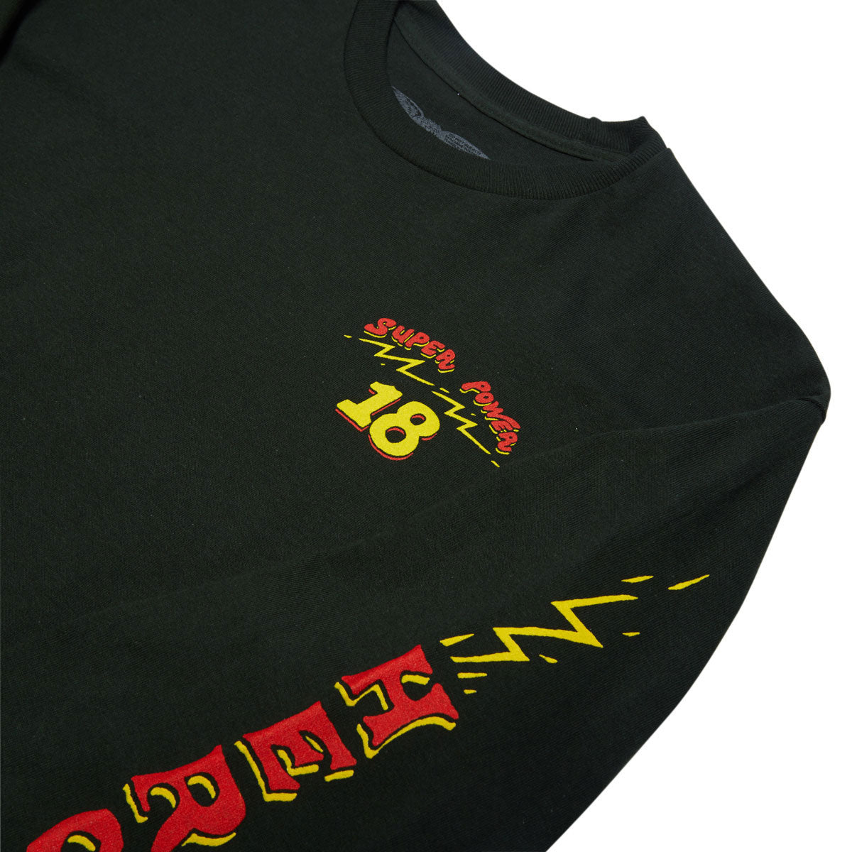 Anti-Hero Superpower18 Long Sleeve T-Shirt - Forest/Yellow/Red Prints image 3