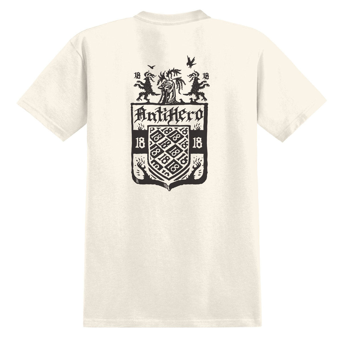Anti-Hero Coat Of Arms T-Shirt - Cream/Black Prints image 1