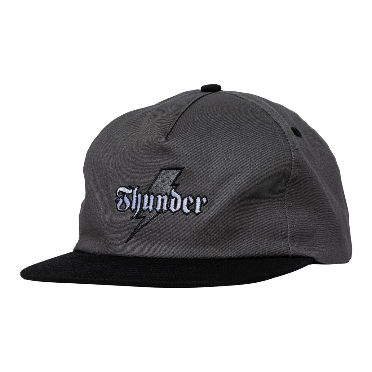 Thunder Bolt Script Hat - Charcoal/Black image 1