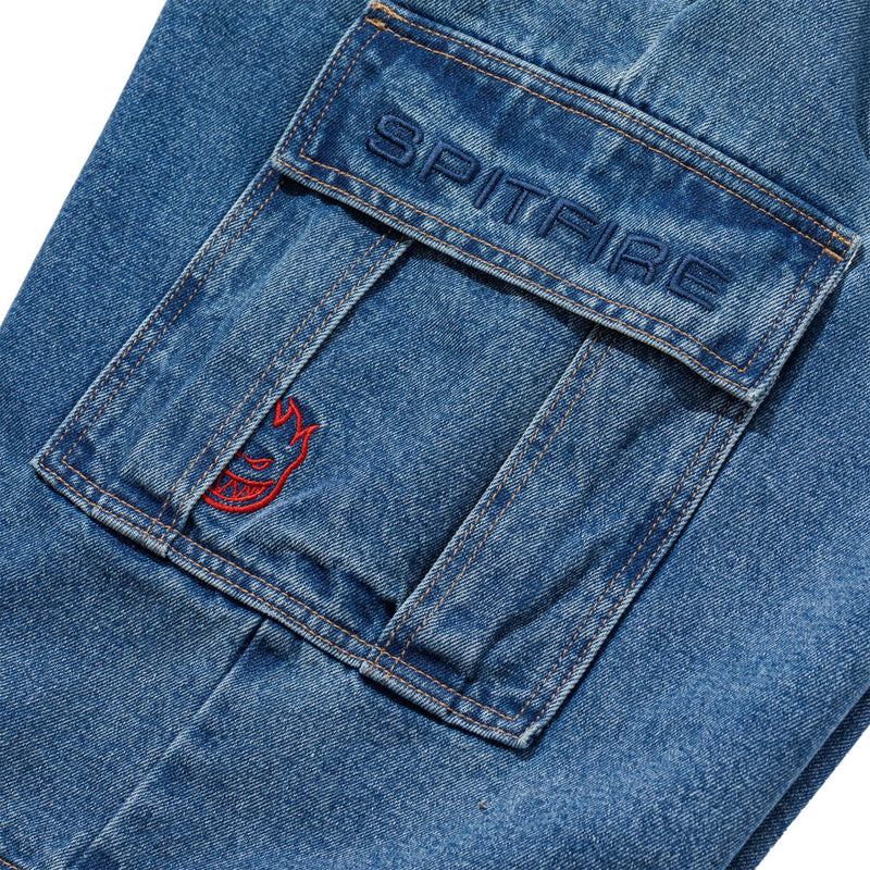 Spitfire Classic '87 Denim Cargo Shorts - Light Stone Wash