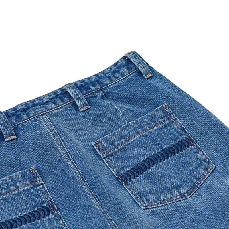Spitfire Classic '87 Denim Cargo Shorts - Light Stone Wash