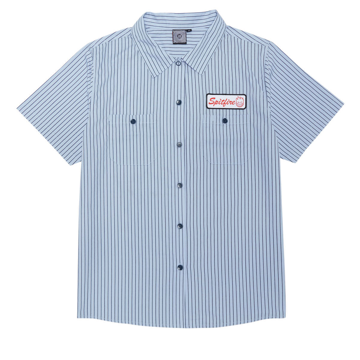 Spitfire Chrome Venom Shirt - Light Blue/Navy Stripe image 1