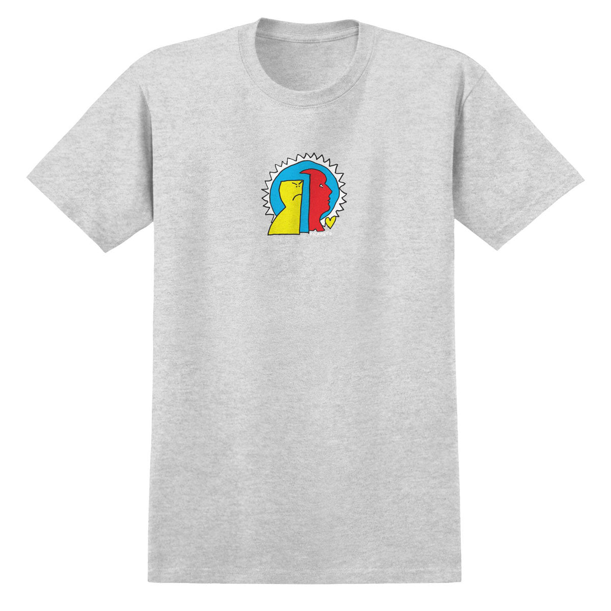 Krooked Mad Back Fill T-Shirt - Ash Grey/Multi Color Print image 1
