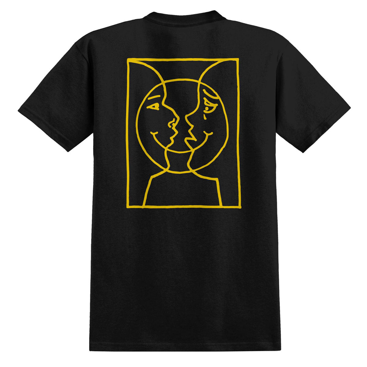 Krooked Moonsmile Raw T-Shirt - Black/Gold Prints image 1