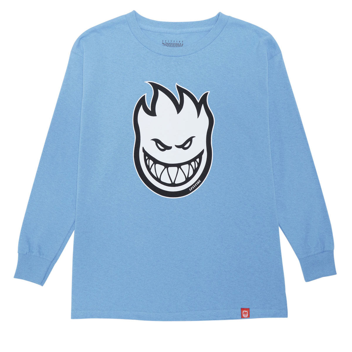 Spitfire Youth Bighead Fill Long Sleeve T-Shirt - Carolina Blue/White/Black Print image 1