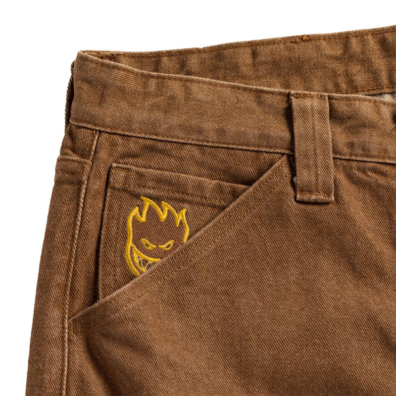 Spitfire Bighead Denim Shorts - Brown