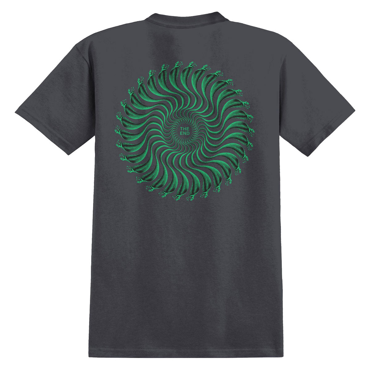 Spitfire Snake Classic T-Shirt - Charcoal/Green/Black image 2