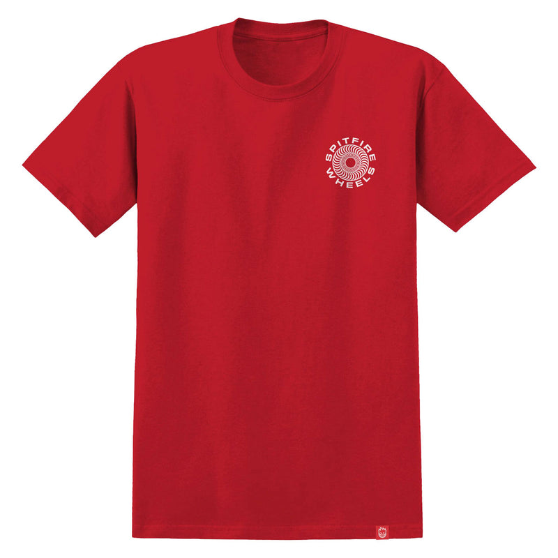 Spitfire Classic 87 Swirl Fill T-Shirt - Red/Black/White