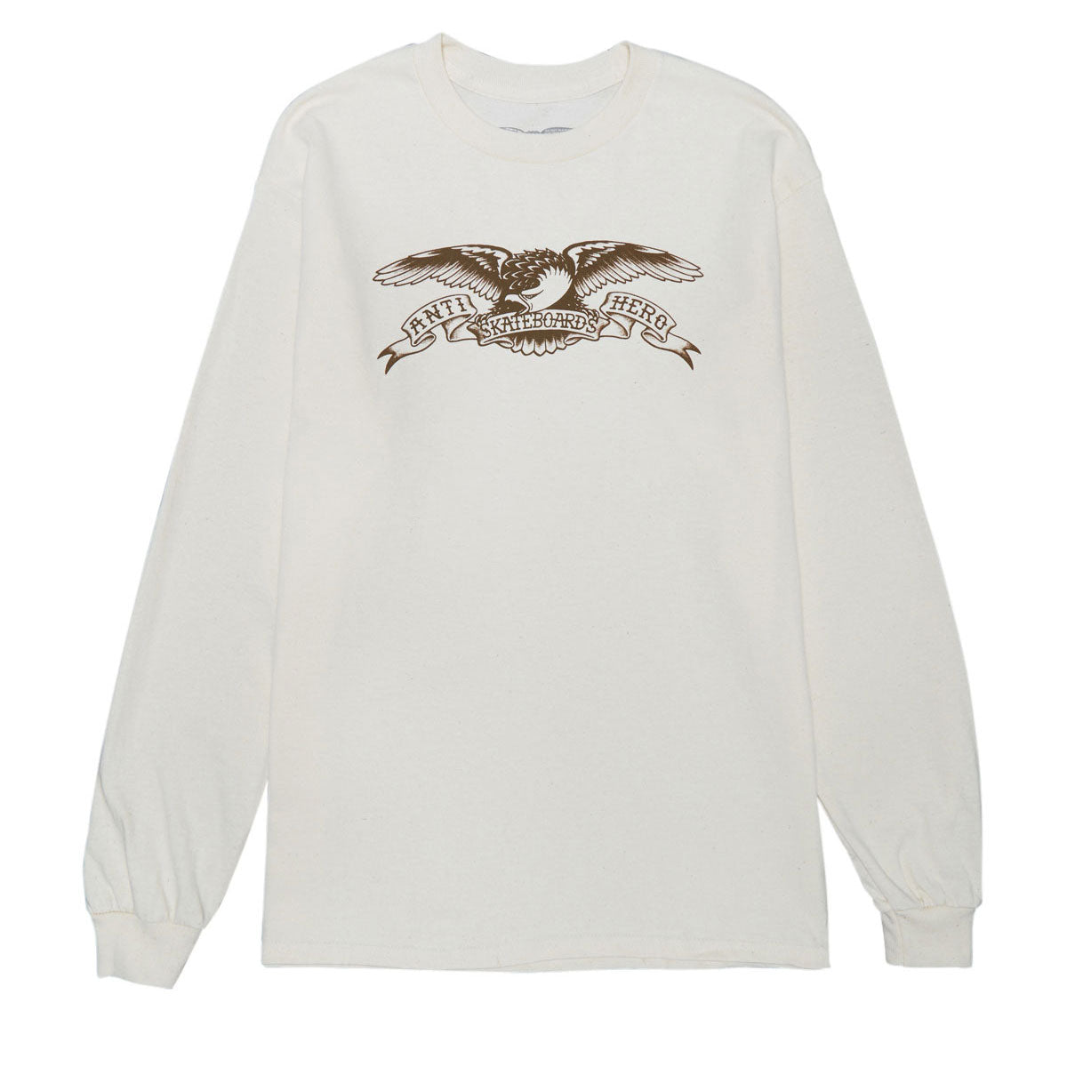 Anti-Hero Basic Eagle Long Sleeve T-Shirt - Cream/Brown image 1