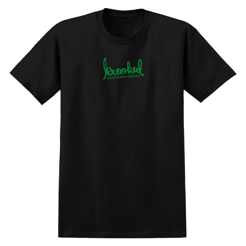 Krooked Skript T-Shirt - Black/Green