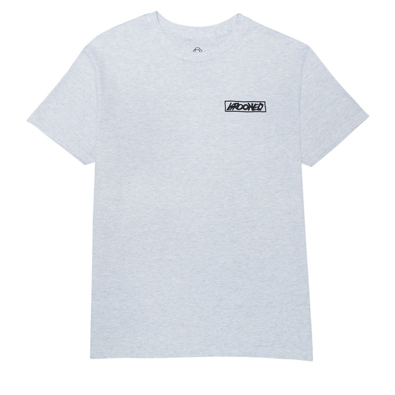 Krooked Moonsmile Raw T-Shirt - Ash Grey/Black