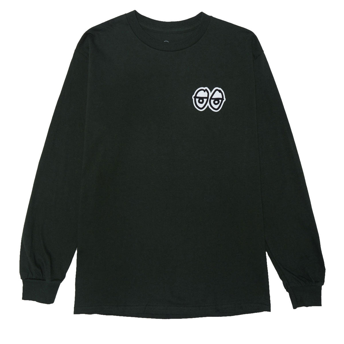 Krooked Strait Eyes Long Sleeve T-Shirt - Forest Green/Black/White image 1