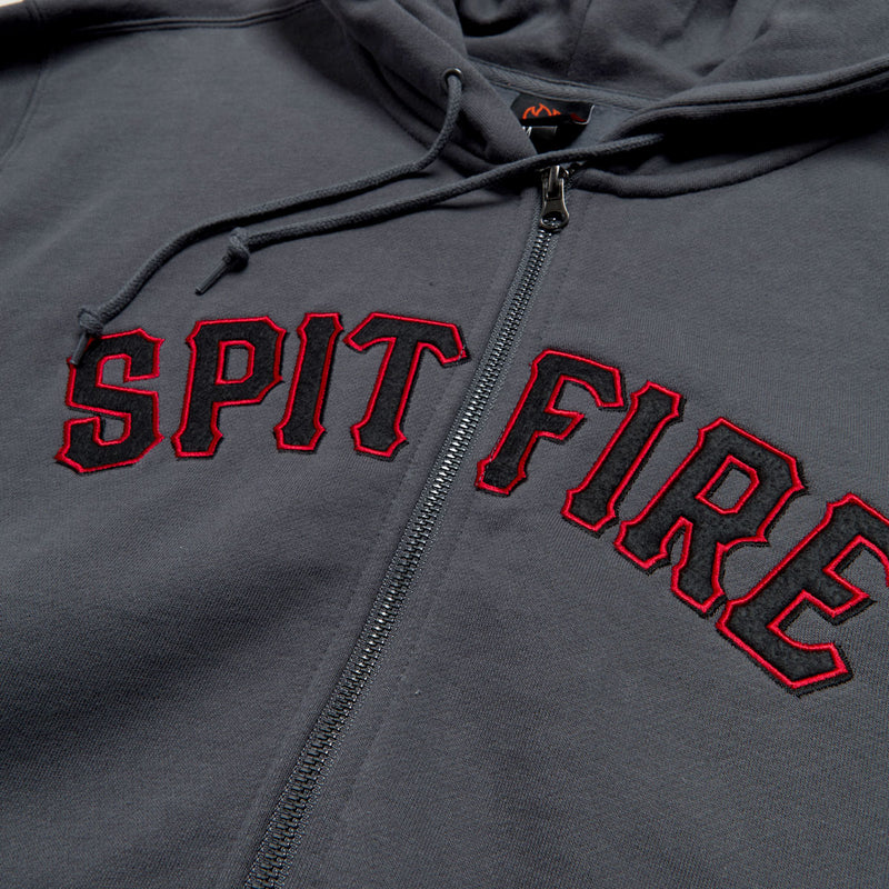 Spitfire Spitball Zip Up Hoodie - Charcoal